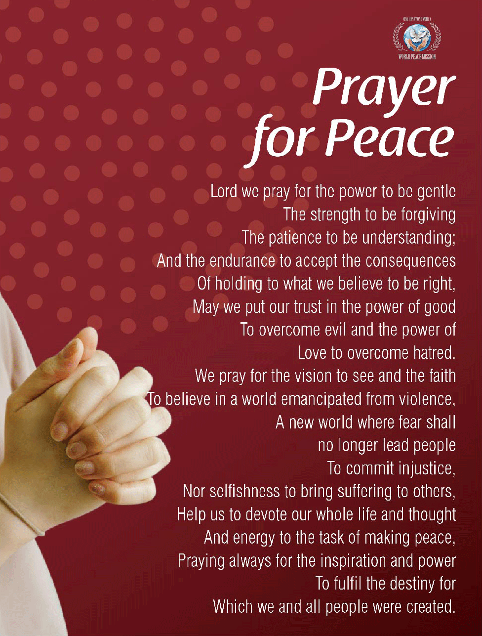 What Is The Powerful Prayer For Peace